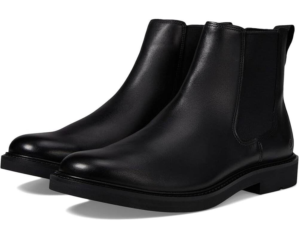 ECCO Mens Metropole London Chelsea Boots EU 46 US 12-12.5 Black Leather NWOB